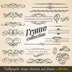 Calligraphic Design Elements and Frames