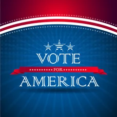 Photo sur Plexiglas Poster vintage Votez pour l& 39 Amérique - affiche électorale