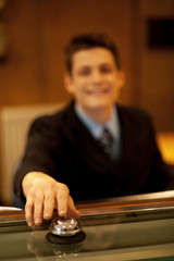 Concierge trying out the bell