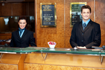 Front desk colleagues posing for a picture