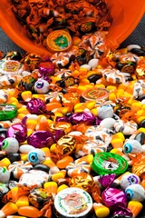 Abwaschbare Fototapete Süßigkeiten voller rahmen von bonbons