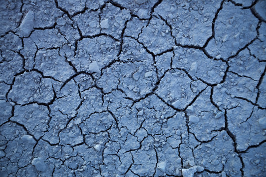 The dry cracked earth