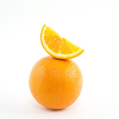 Orange slice isolated on white