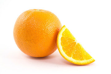 Orange slice isolated on white background