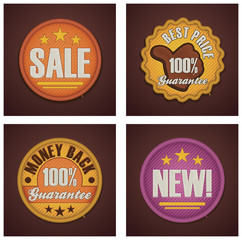 Vector shopping badges set