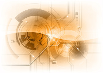 Obraz premium tech background orange