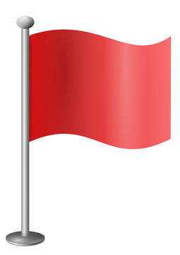 Fahne rot leer