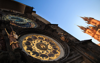 Famous Prague monuments: astronomical clock (Prague Orloj)
