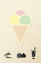 Confectioner icon sweet vector set