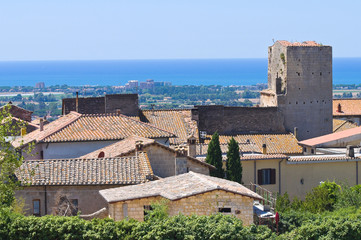 Panoramic view of Tarquinia. Lazio. Italy.