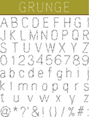 Grunge Alphabet, font set