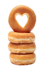 donuts with a heart shaped hole