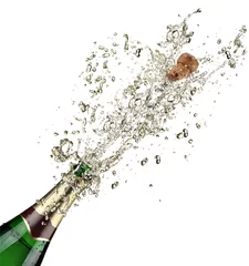Foto op Canvas Close-up of champagne explosion © Lukas Gojda