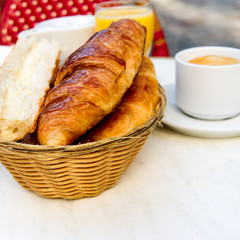 coffee and croissants