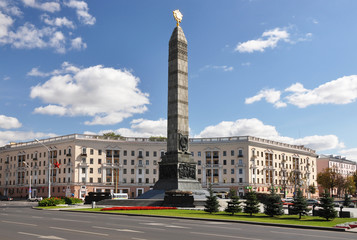 Victory square in Minsk, Belarus