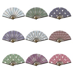 fans on white background