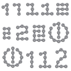 Abstract Number One Two - Chain Sign Set