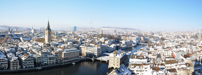 Winter view of Zurich - 45429333