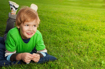 Cute boy in sunny day