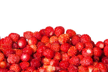 strawberry pile isolated on white