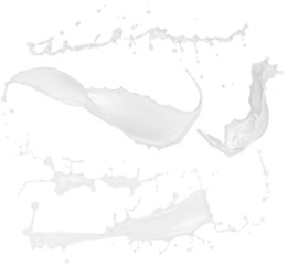 High resolution Milk splashes collection
