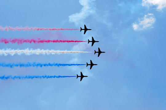 Aerobatic Team At Airshow