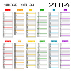 Calendrier 2014 personnalisable