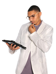 Businessman Using Electronic Tablet