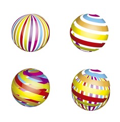 Obraz premium 3d global icons