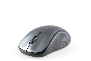 computer mouse isolated on white grey horizontal
