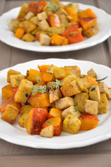 Gröstel Pfanne mit Kürbis