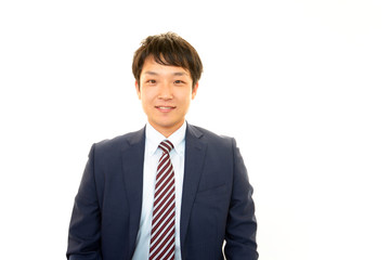 爽やかな笑顔のビジネスマン