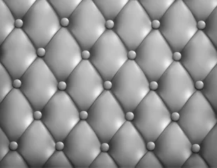 Cercles muraux Cuir Fond en cuir capitonné gris. Illustration vectorielle.