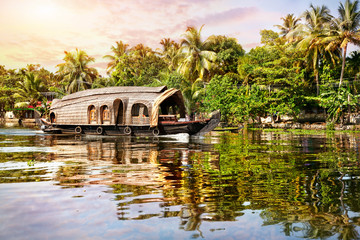 House boat in backwaters