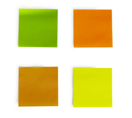 colorful sheets of paper isolated on white background