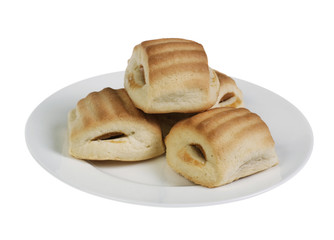 Cookies composition in white dish