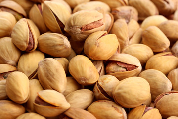 tasty pistachio nuts, close up