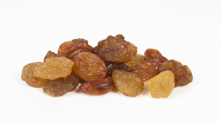 raisins on a white background