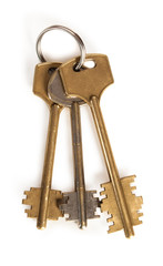 keys isolated on white background