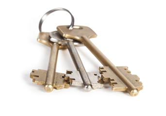 keys isolated on white background