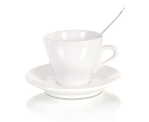 white cup isolated on white background