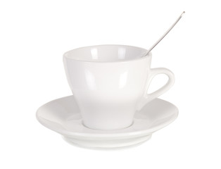 white cup isolated on white background