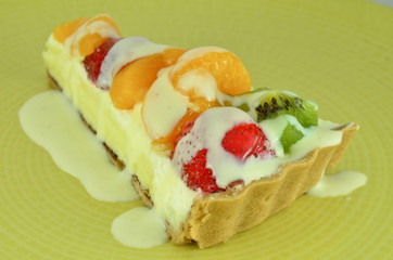 A delicious mixed fruit tart