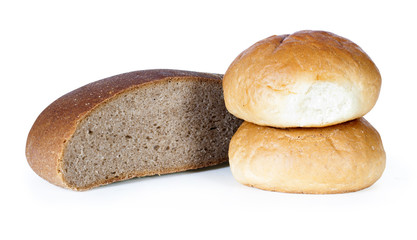 Bread isolated on white