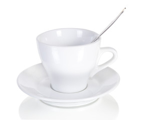 white cup isolated on white background