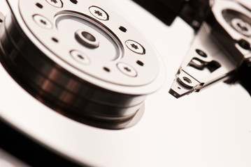 Computer Hard Drive with Read Write Head and Disk