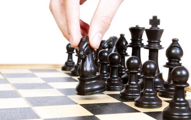 chess figures on the playing board