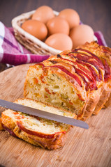 Bell pepper and olive loaf.