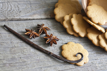 Gingerbread cookies and spices