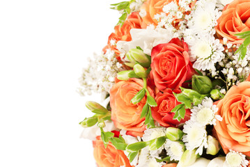 Bouquet of flowers isolated on white